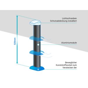 Motorline MFSUP Säulenhalterung für Lichtschranken an Toranlagen